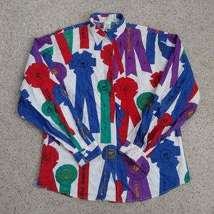 Western fair ribbon button down